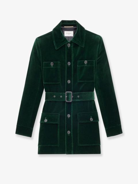 SAINT LAURENT Saint Laurent Sahariana Velvet Blazer