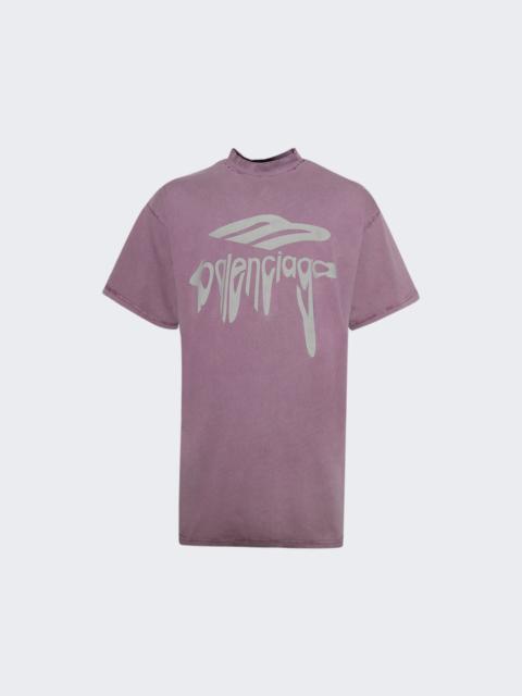 BALENCIAGA Oversized Tee Super Fad Purple