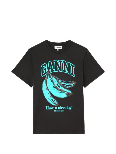 GANNI Ganni Women Printed Cotton T-Shirt