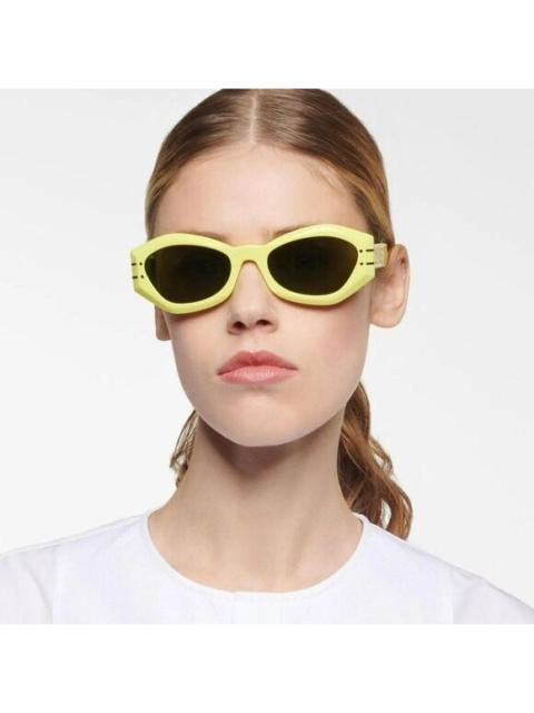 Dior SALE! NEW Dior DIORSIGNATURE B1U 66C0 Shiny Yellow Green Women Sunglasses