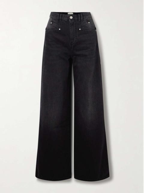 Lemony high-rise wide-leg jeans