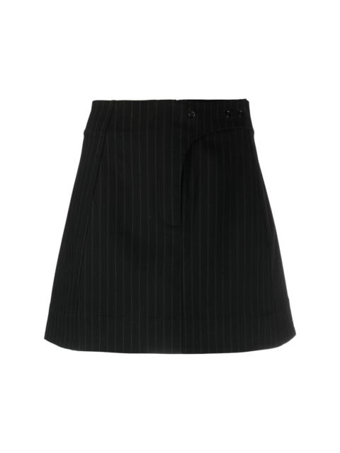 A-line pinstripe miniskirt
