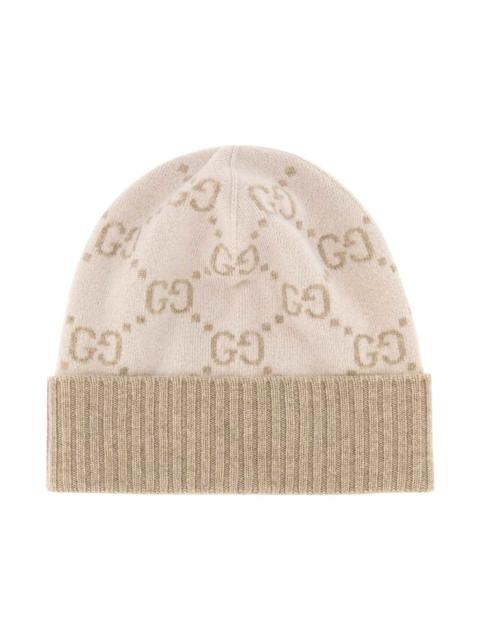 GUCCI Embroidered Cashmere Beanie Hat