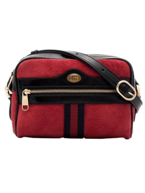 GUCCI Red Ophidia Suede Mini Bag