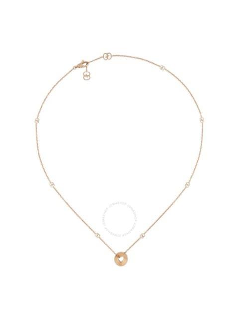 Gucci Icon 18kt Rose Gold Open Heart Chain Necklace - Ybb729373001