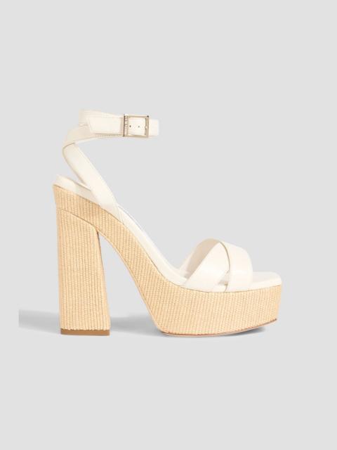 JIMMY CHOO Gaia 140 leather platform sandals