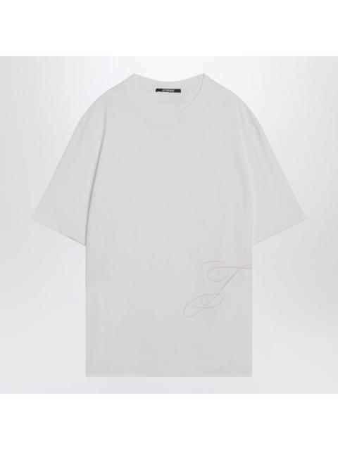 Jacquemus White Cotton Crew Neck T-Shirt Men
