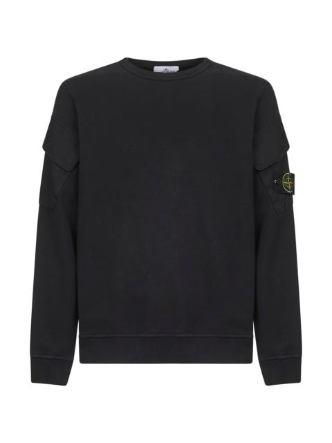 Stone Island Stone Island Men Black Cotton Crewneck Sweatshirt