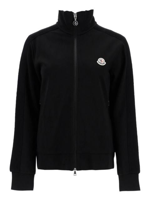 Moncler "ZIP-UP SWEATSHIRT WITH KNITTED BANDS