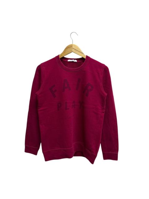 LACOSTE Lacoste Spellout Maroon Sweatshirt