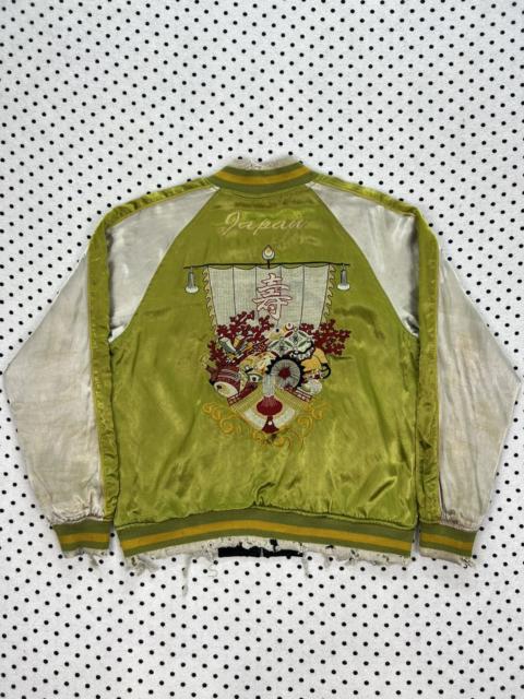 Other Designers Japanese Brand - Houston Dirty Destroyed Reversible Sukajan Jacket