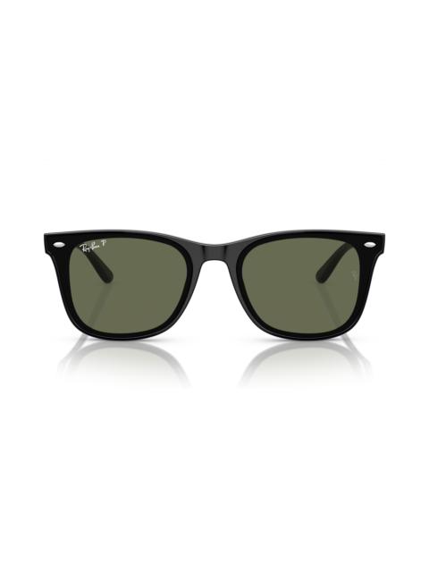 Ray-Ban Ray-Ban 65mm Polarized Oversize Square Sunglasses in Black at Nordstrom