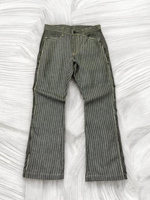 Hysteric Glamour FLARE STRIPED BROWN RECONSTRUCTED BOOT CUT DENIM