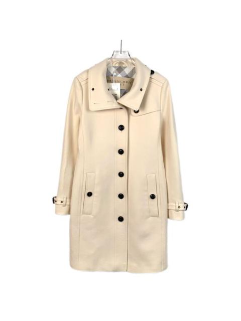 Burberry Burberry Brit White Wool Belted Coat