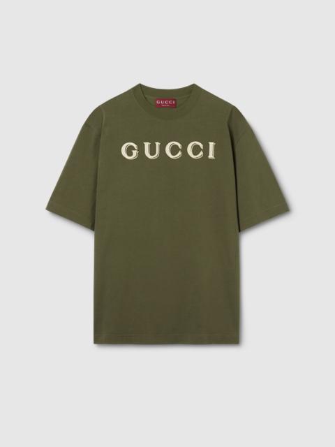 GUCCI Cotton jersey T-shirt with embroidery