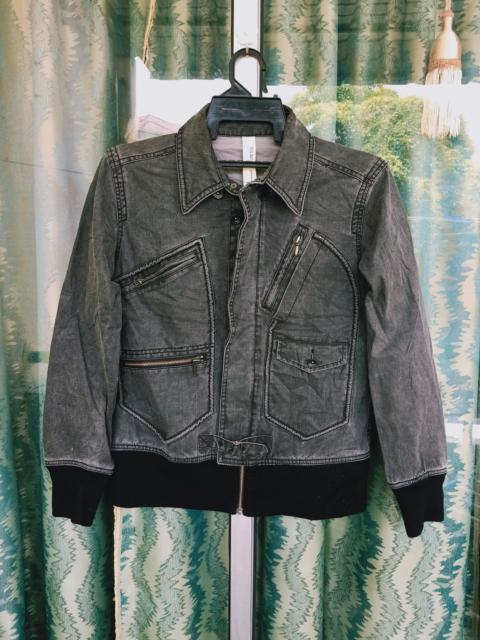 Other Designers Japanese Brand - Charcoal RED BUTTON Denim Jacket