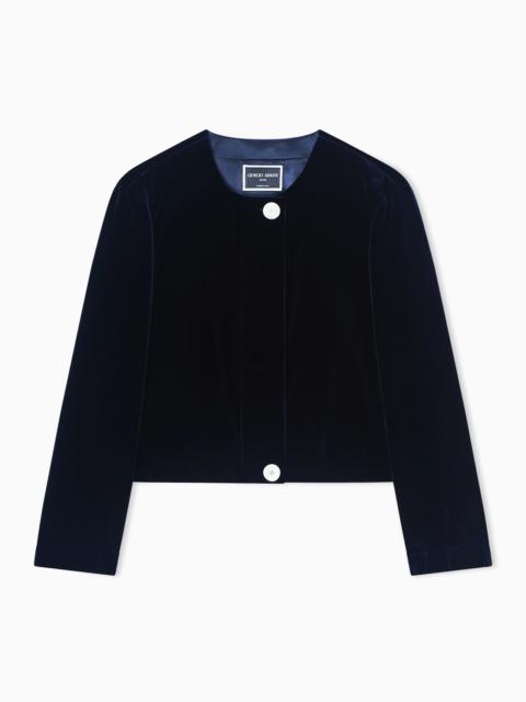 GIORGIO ARMANI SHORT, VELVET JACKET