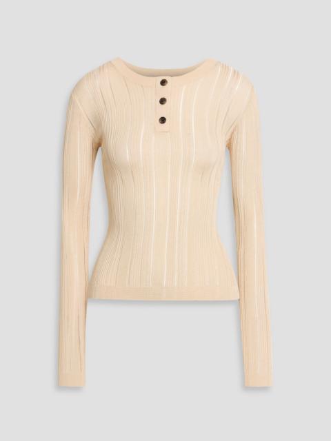 FRAME Ribbed-knit top