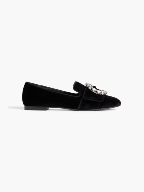 Dolce & Gabbana Jackie embellished velvet loafers