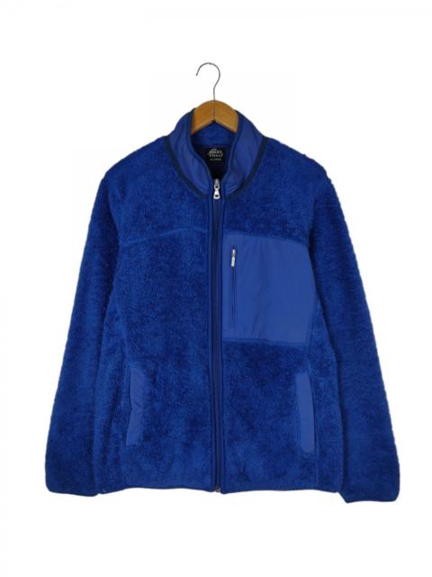 Other Designers Blue - Retro X Deep Pile Fleece Pullover Jacket Sweater