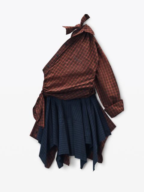 Alexander Wang Red Plaid Cotton Poplin Minidress