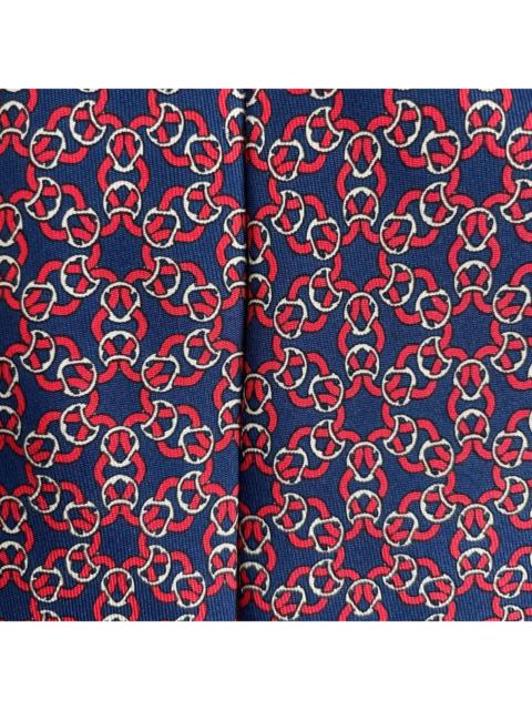 Hermès Hermes Paris Silk Tie 7520 IA Chains Blue