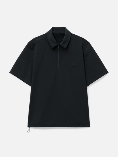 Moncler LOGO SHORT SLEEVE HALF-ZIP SHIRT