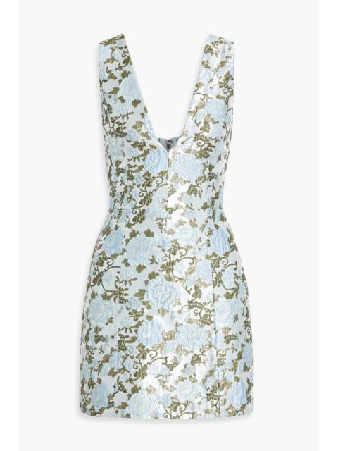 Alice + Olivia Tatum metallic brocade mini dress