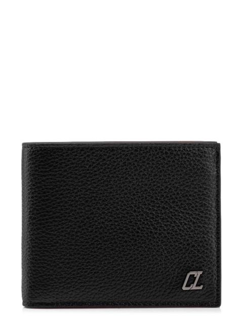 Christian Louboutin Christian Louboutin Coolcard Leather Bifold Wallet in Black/Gun Metal at Nordstrom