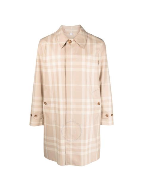 Burberry Check Gabardine Cotton Car Coat