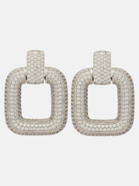 self-portrait Crystal-embellished drop earrings