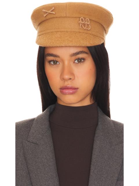 RUSLAN BAGINSKIY Monogram Embellished Baker Boy Cap