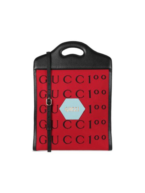 GUCCI Gucci Aria 100th Anniversary Embroidered Tote 'Red'