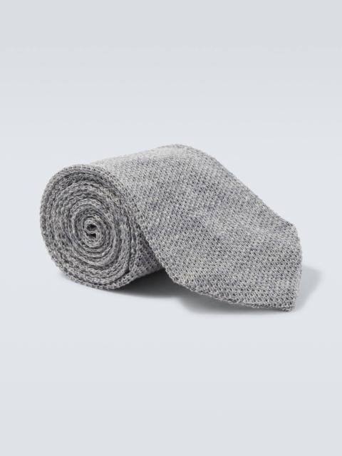 THOM SWEENEY Knitted linen tie