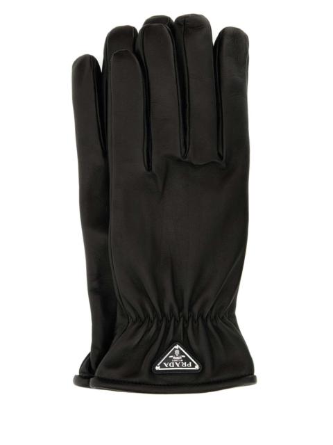Prada Prada Men Black Nappa Leather Gloves