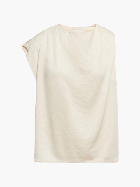 ba&sh Rosier asymmetric draped satin-crepe top