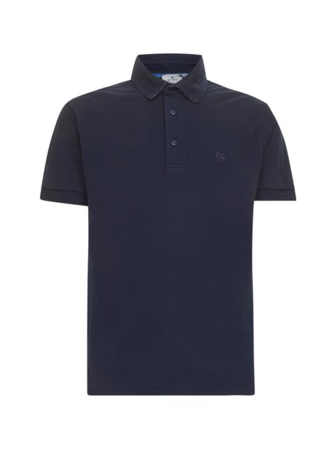 Etro Etro Men Blue Cotton Piquet Polo Shirt
