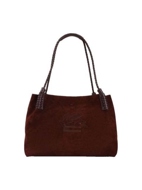 Etro ETRO Libra Medium Suede Burgundy Tote Bag New & Authentic