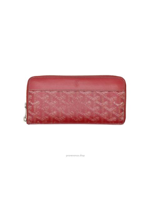Goyard Matignon Long Wallet - Red Goyardine
