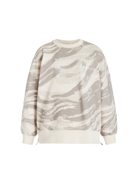 Moncler 4 Moncler Hyke Camouflage Cotton Sweatshirt grey