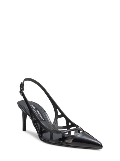 Dolce & Gabbana Dolce&Gabbana Lattice Slingback Pump in Nero at Nordstrom