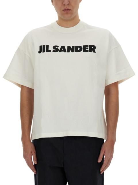 Jil Sander T-SHIRT CON STAMPA LOGO IN JERSEY DI COTONE