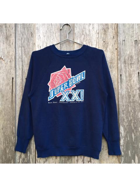 Other Designers Vintage - Vintage 80’s Pasadena Super Bowl XXI Crewneck Sweatshirt