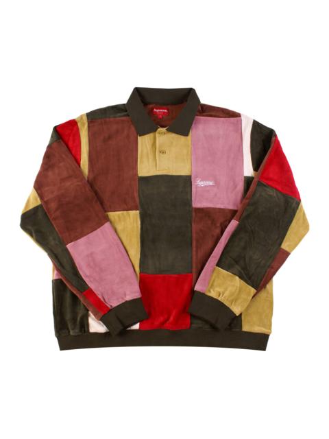 Supreme Supreme Patchwork Velour L/S Polo 'Multi-Color' SUP-FW20