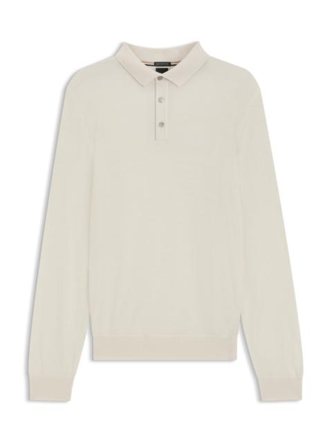BOSS SLIM-FIT SWEATER IN MERINO WOOL WITH POLO COLLAR