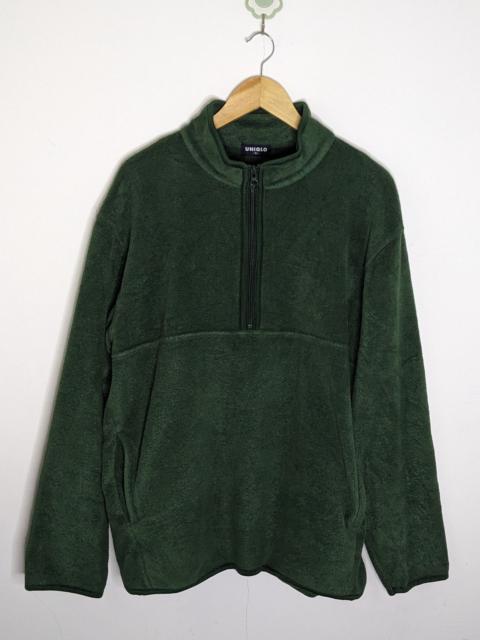 Other Designers Uniqlo Half Zipper Green Fleece Pullover Sweatshirt Jacket