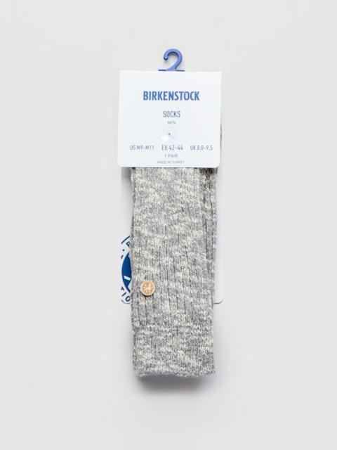 BIRKENSTOCK Cotton Slub Crew Sock in Grey