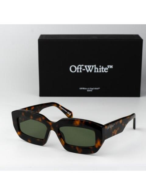 Off-White Off-White CHARLOTTE Men Sunglasses Havana Green Rectangle OERI138 CHARLOTTE 6055