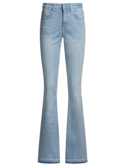 BOSS BOOTCUT JEANS IN BLUE STRETCH DENIM WITH SLIT HEMS