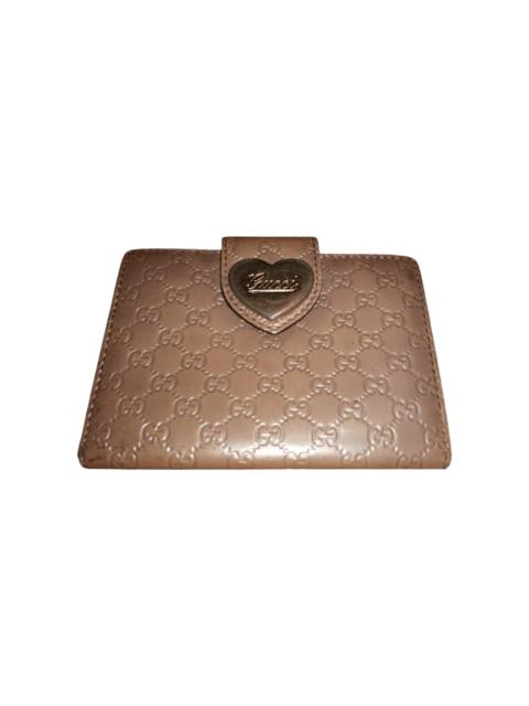 GUCCI Gucci heart pink gold guccissima wallet